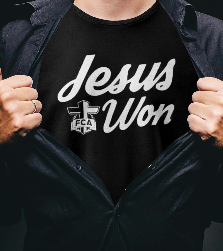 Jordyn Tyson Jesus Won Christian Message T-Shirt