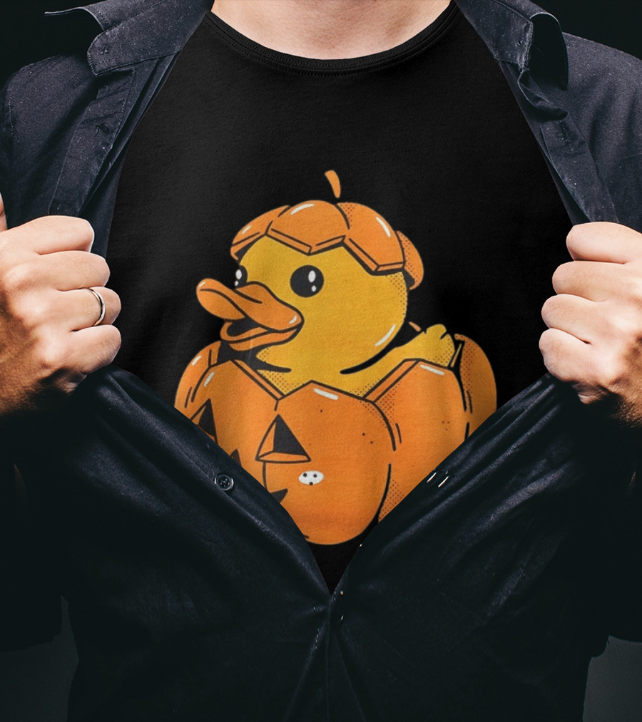 Rubber Duck Pumpkin Halloween Jack O' Lantern T-Shirt