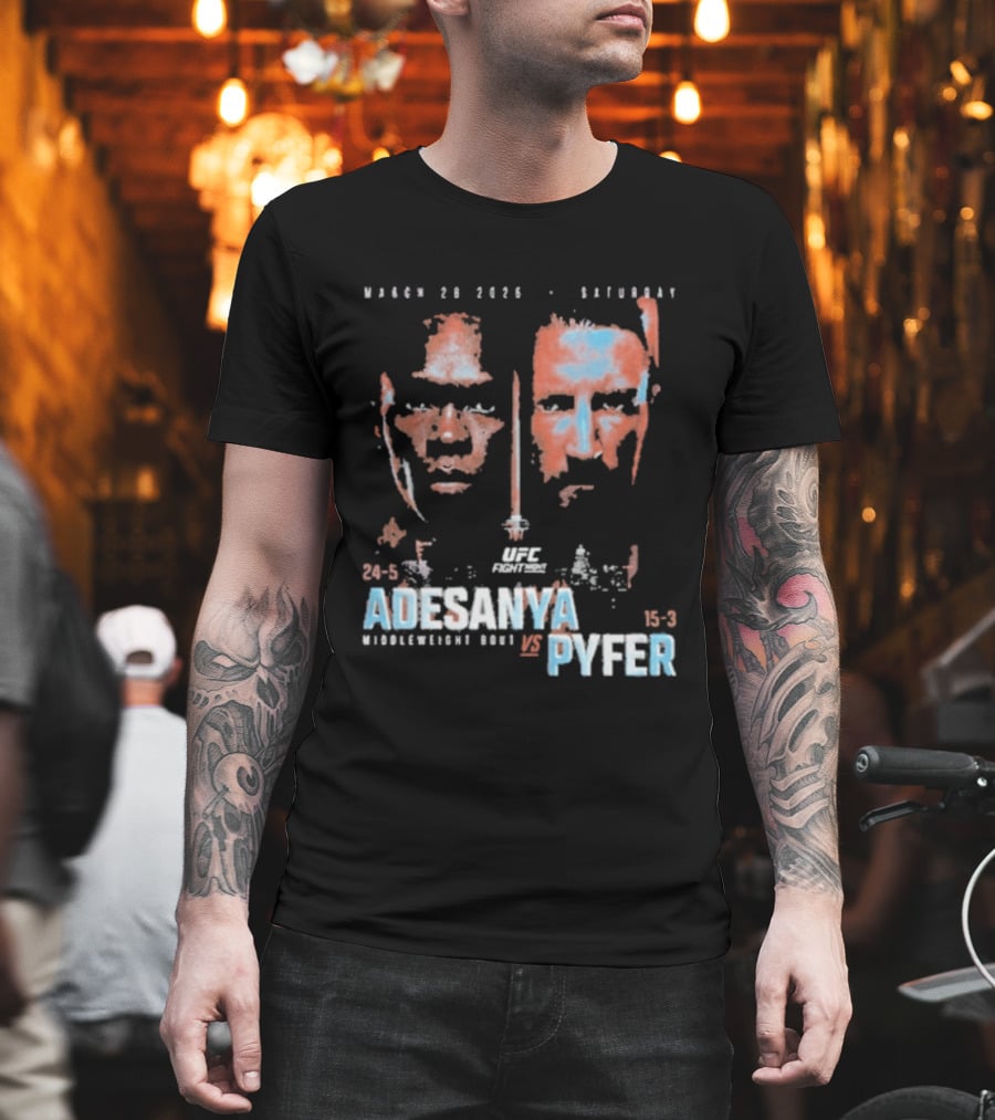 UFC Fight Night March 20 2026 Adesanya Vs Pyfer Middleweight Bout T-Shirt