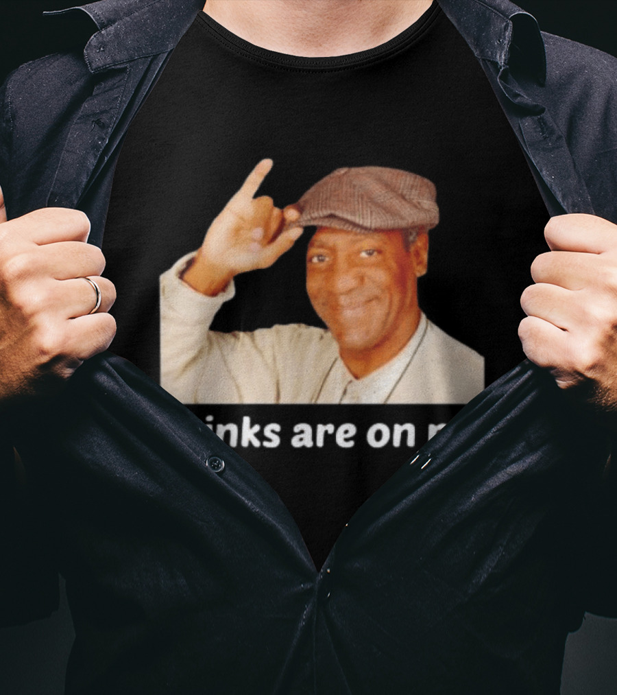Drinks Are On Me Bill Cosby Image T-Shirt