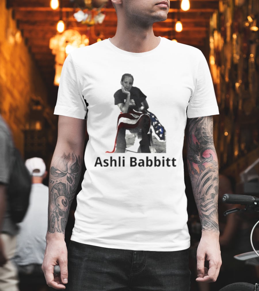 Ashli Babbitt USA Flag Hug T-Shirt