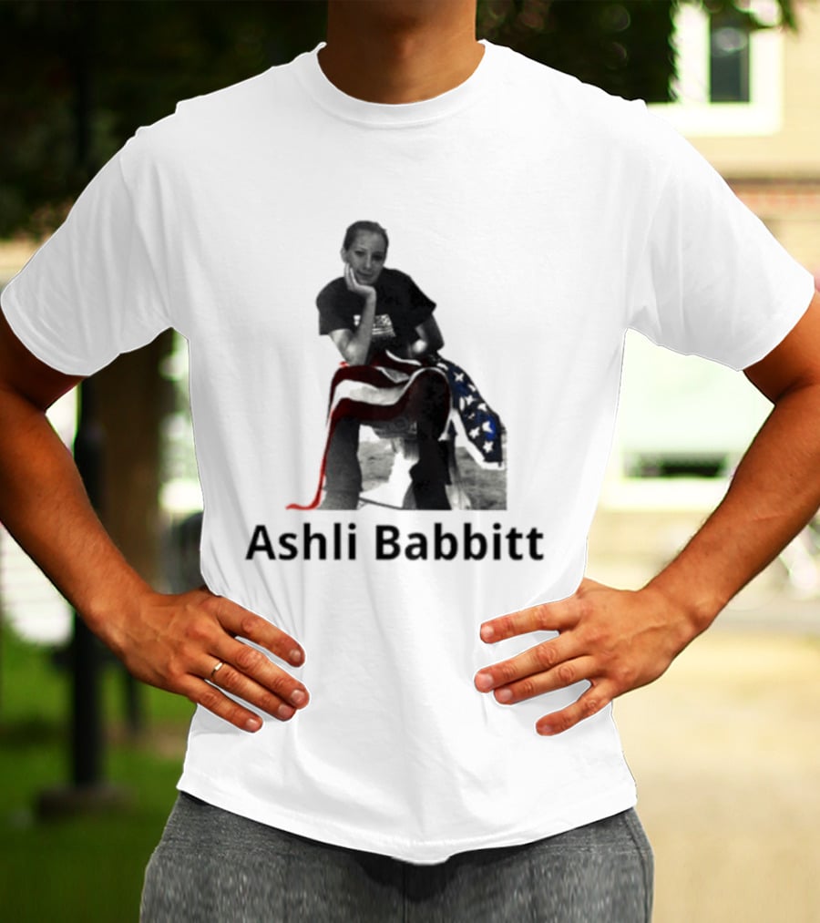 Ashli Babbitt USA Flag Hug T-Shirt