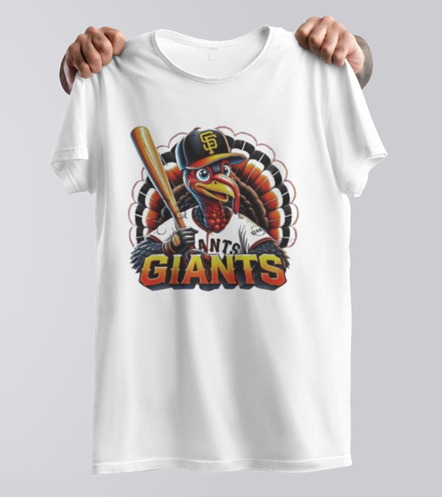 San Francisco Giants Thanksgiving Turkey Baseball T-Shirt