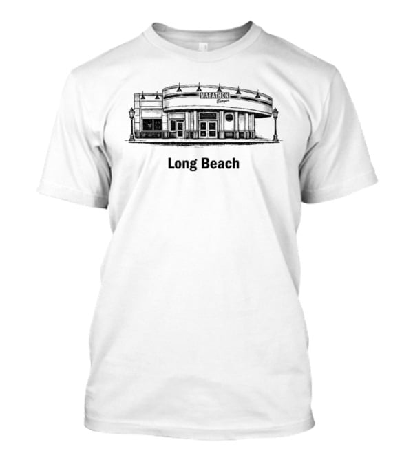 Marathon Long Beach Burger Retro Iconic Landmark T-Shirt