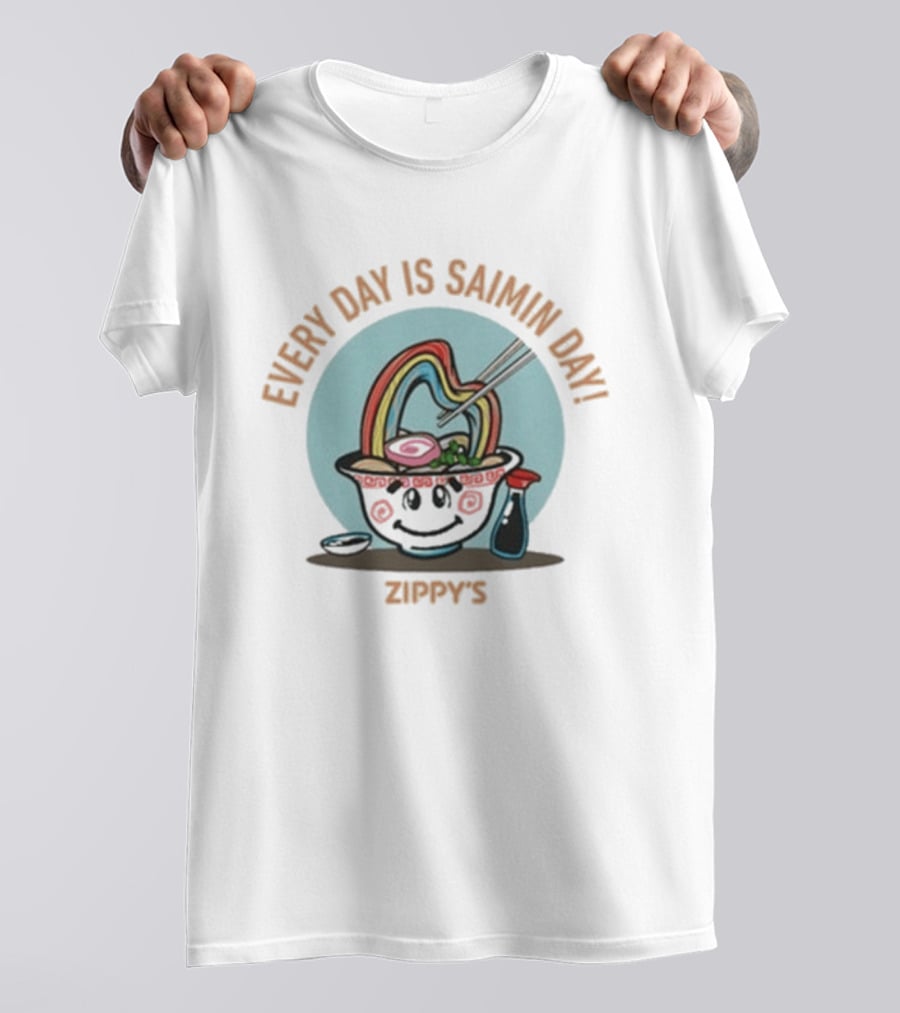 Every Day Is Saimin Day Zippy's Rainbow Bowl T-Shirt