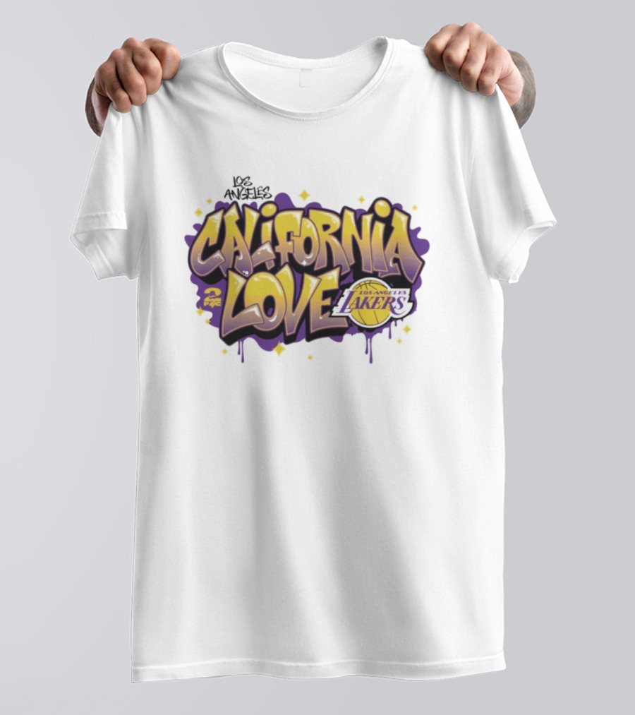 Los Angeles Lakers California Love NBA X Tupac Graffiti T-Shirt