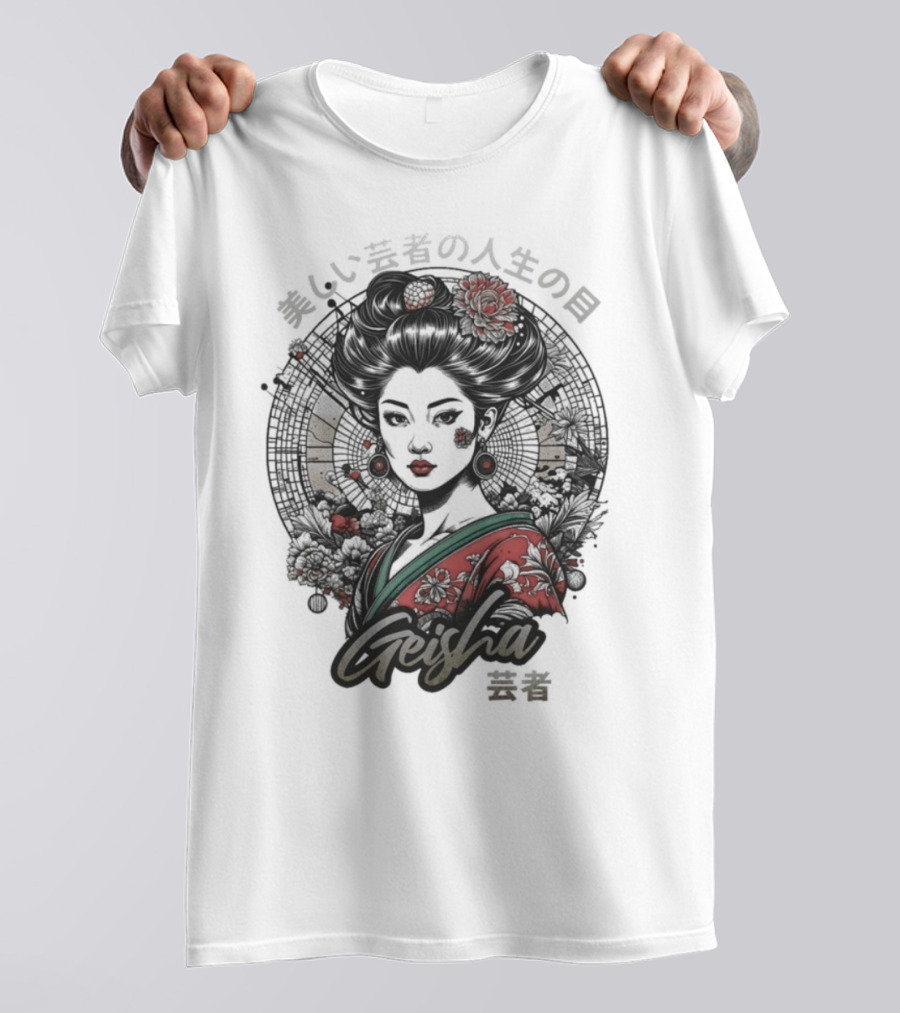 Urban Palm Trees Y2k Geisha Girl Tokyo Streets Fashion T-Shirt