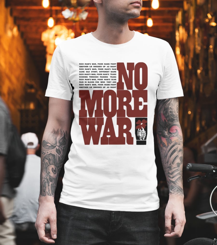 No More War Wear The Peace Flower Grenade T-Shirt
