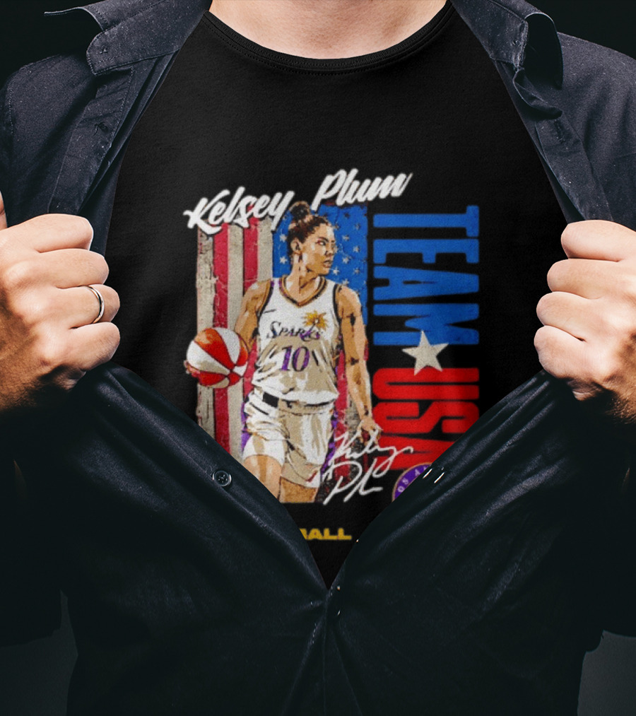 Kelsey Plum Team USA Los Angeles Sparks Basketball Spark T-Shirt