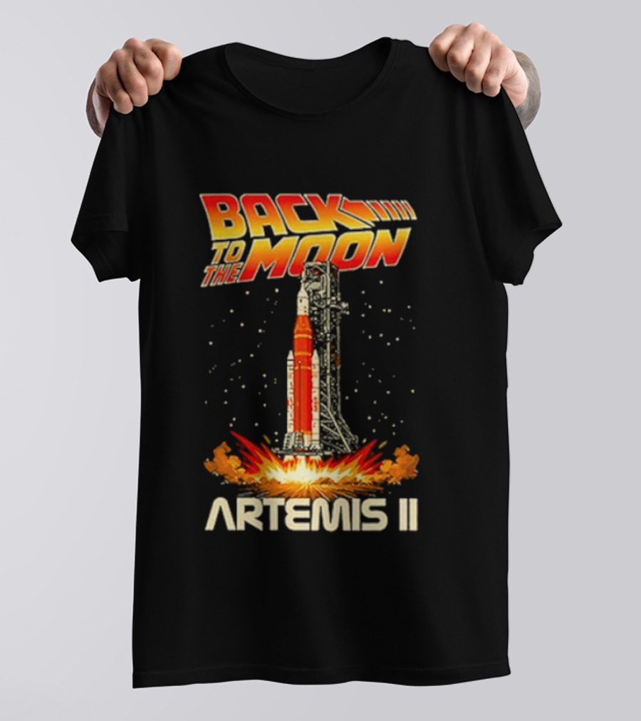 Back To The Moon Artemis II Rocket Launch T-Shirt