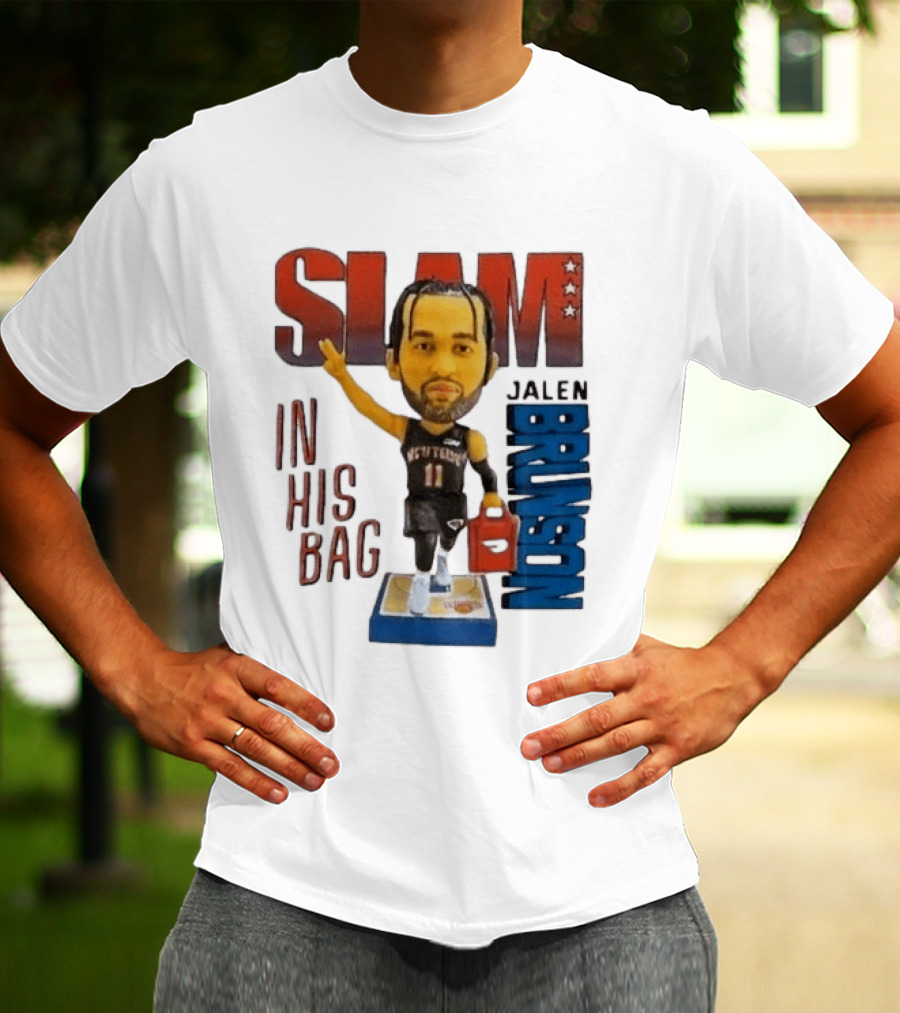 Slam Jalen Brunson In His Bag Basketball Figure 2026 T-Shirt