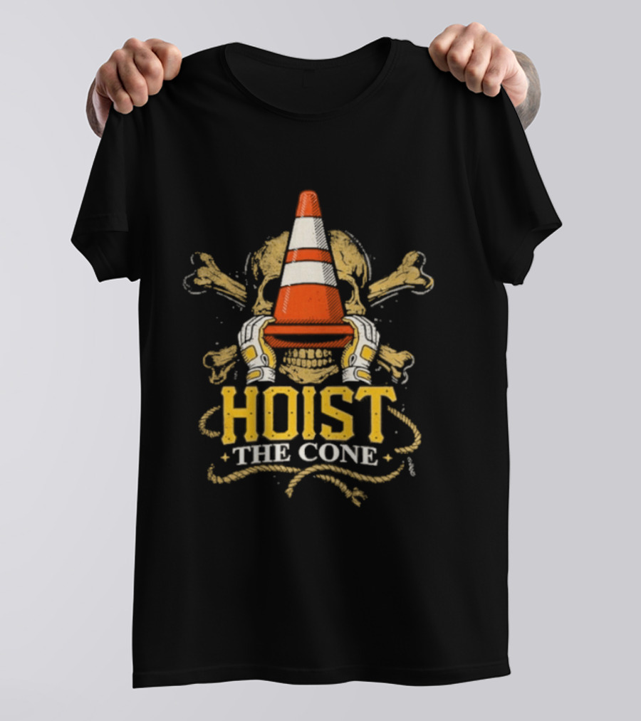 Hoist The Cone Skull Traffic T-Shirt