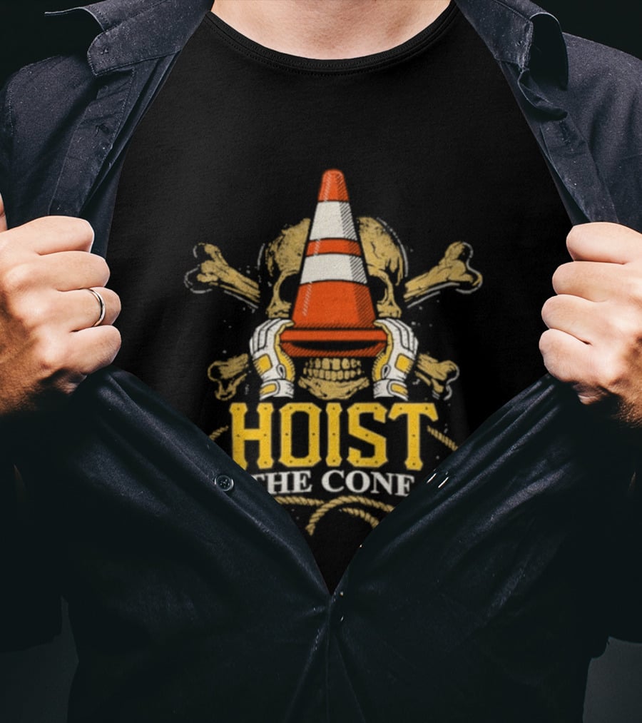 Hoist The Cone Skull Traffic T-Shirt