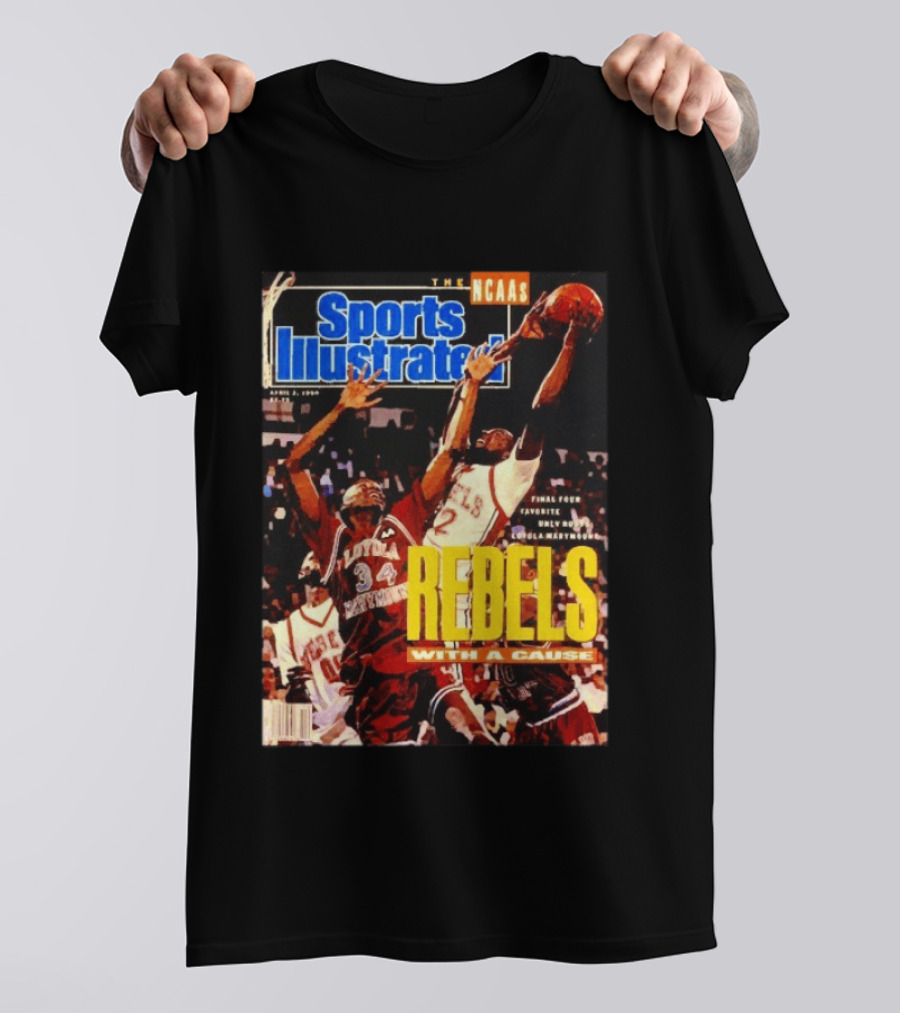 Sports Illustrated NCAA Rebels With A Cause April 1990 Final Four Loyola Marymount T-Shirt