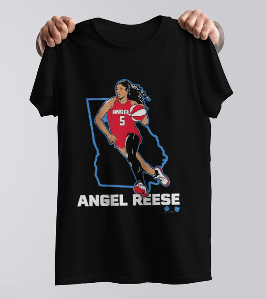 Angel Reese Basketball Player In Red Jersey Georgia State T-Shirt