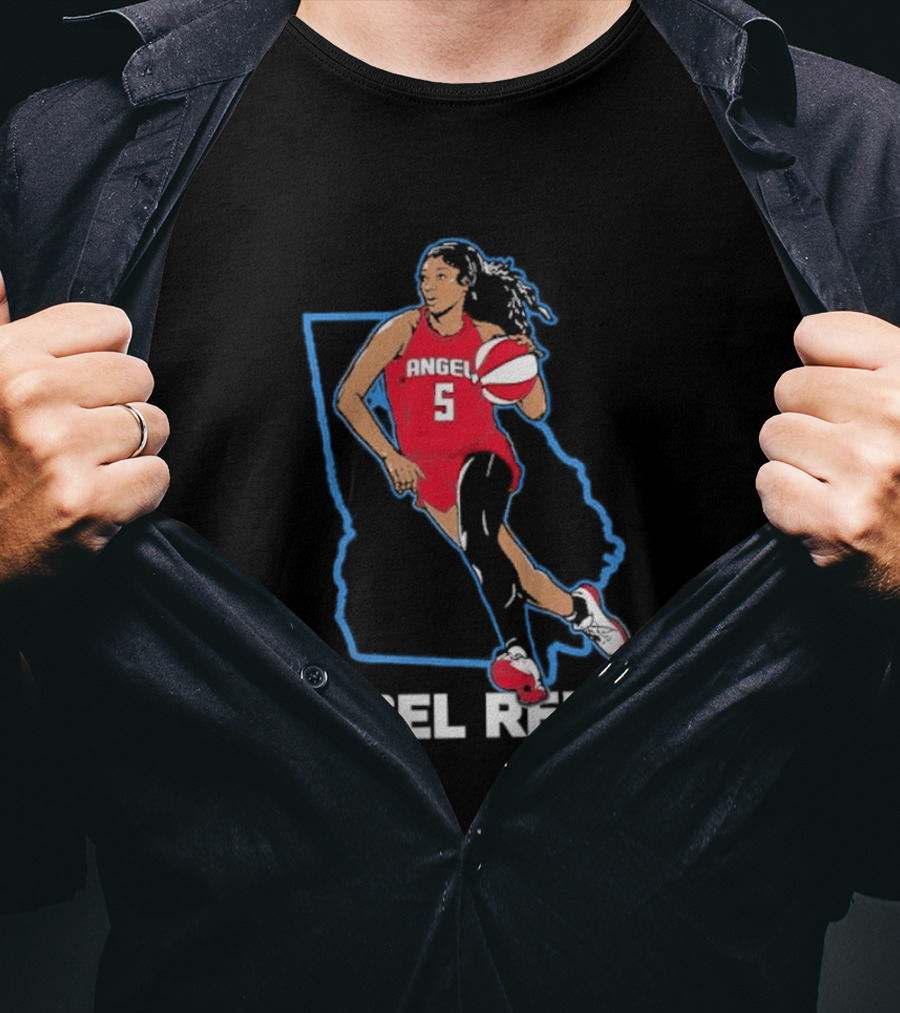 Angel Reese Basketball Player In Red Jersey Georgia State T-Shirt