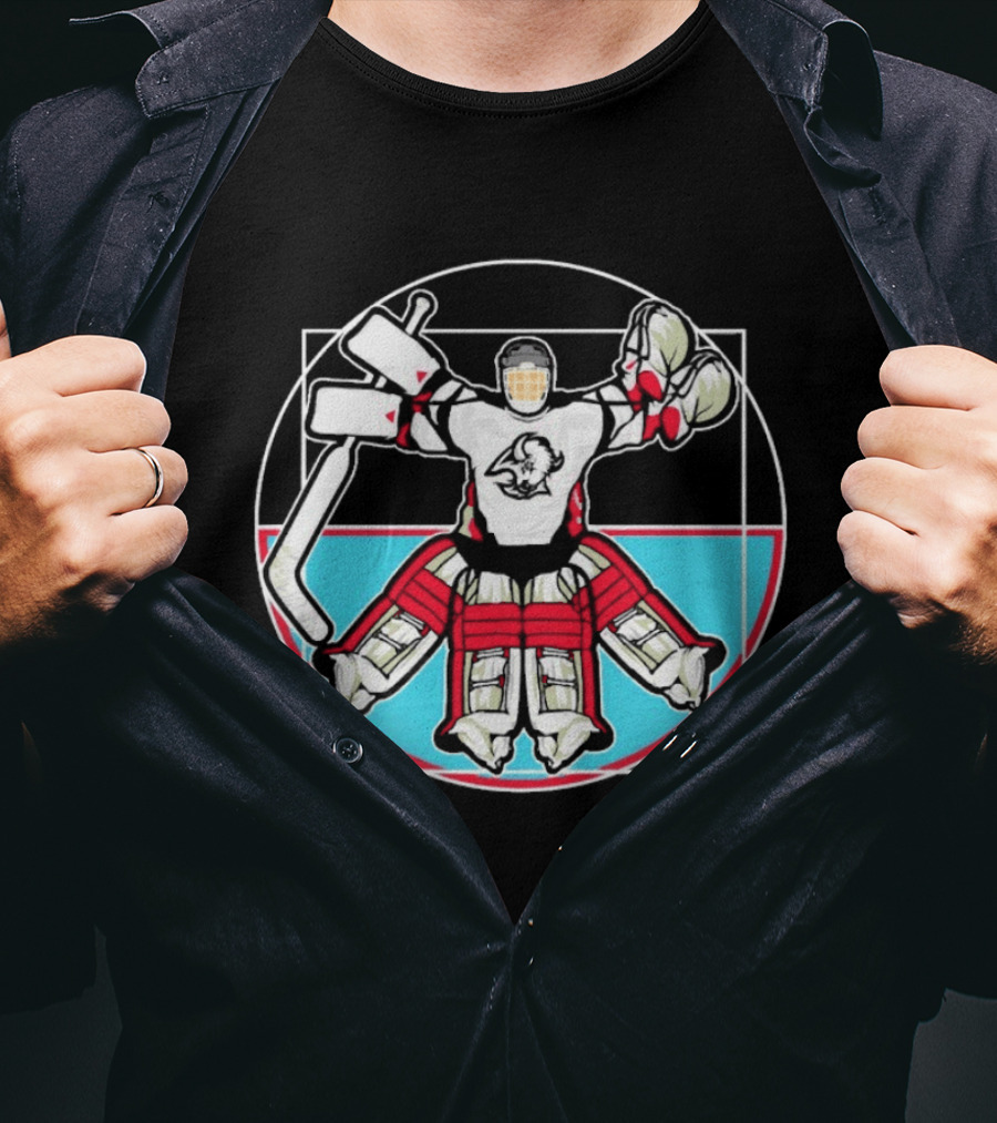 Dominik Hasek Buffalo Sabres Vitruvian Hockey Goalie T-Shirt
