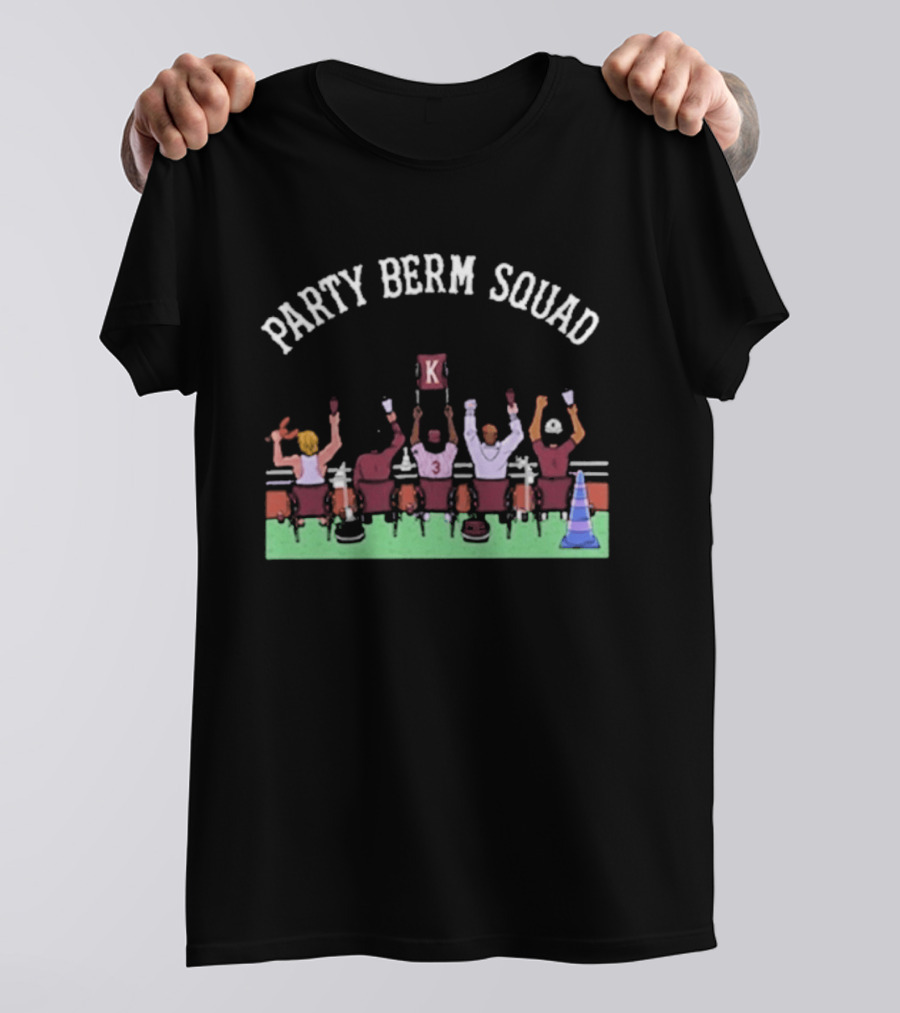 Party Berm Squad Mississippi State Bulldogs Baseball Fan Celebration T-Shirt
