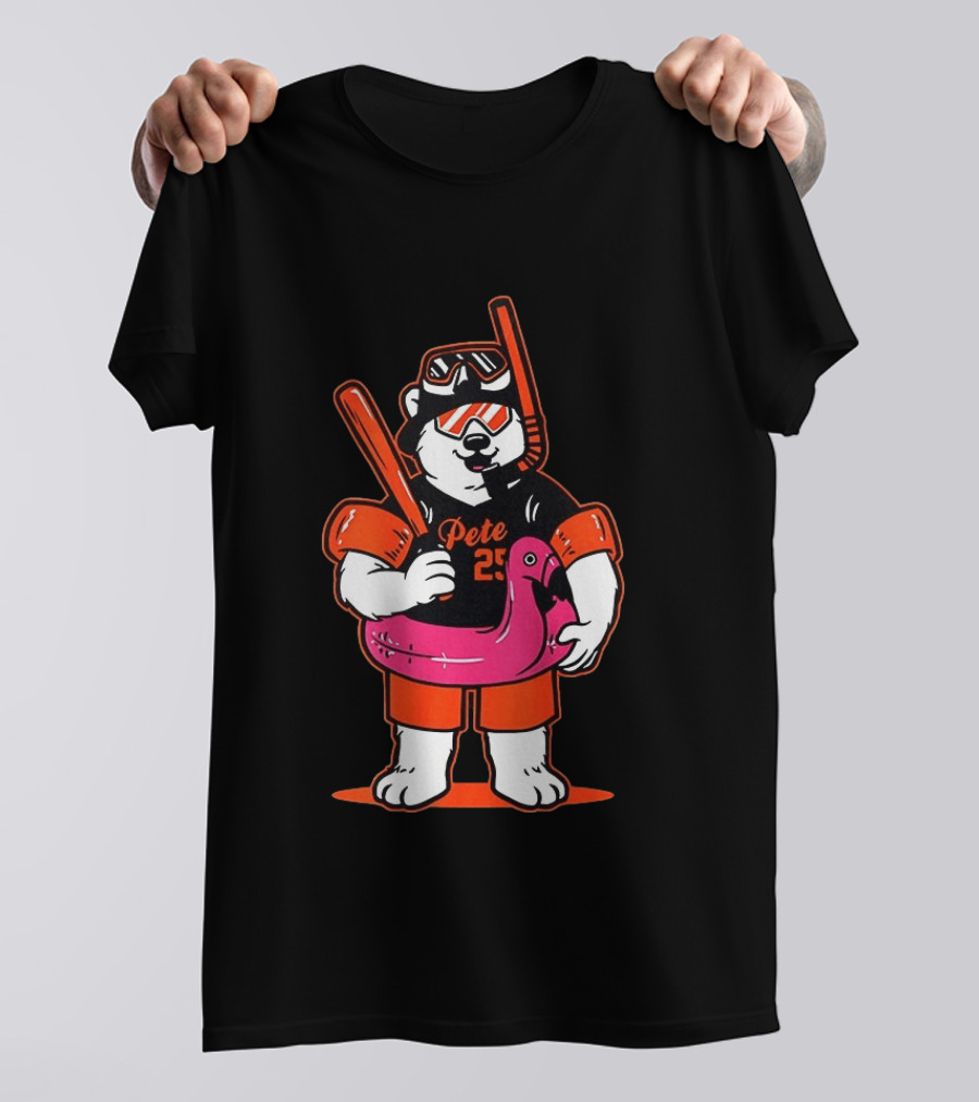 Pete Alonso Polar Bear Baseball Scuba Flamingo Baltimore Orioles T-Shirt