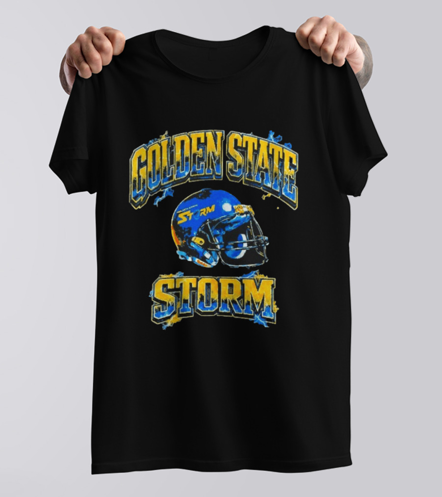 Golden State Storm Helmet Thunder Lights T-Shirt