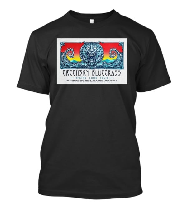 Greensky Bluegrass Spring Tour 2026 Wilmington Asheville Huntsville Port Chester Other Cities T-Shirt