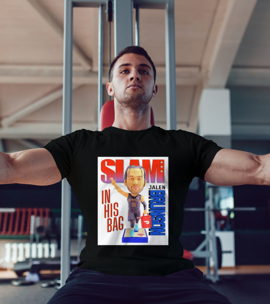 Slam Jalen Brunson New York Knicks In His Bag Big Bobblehead T-Shirt
