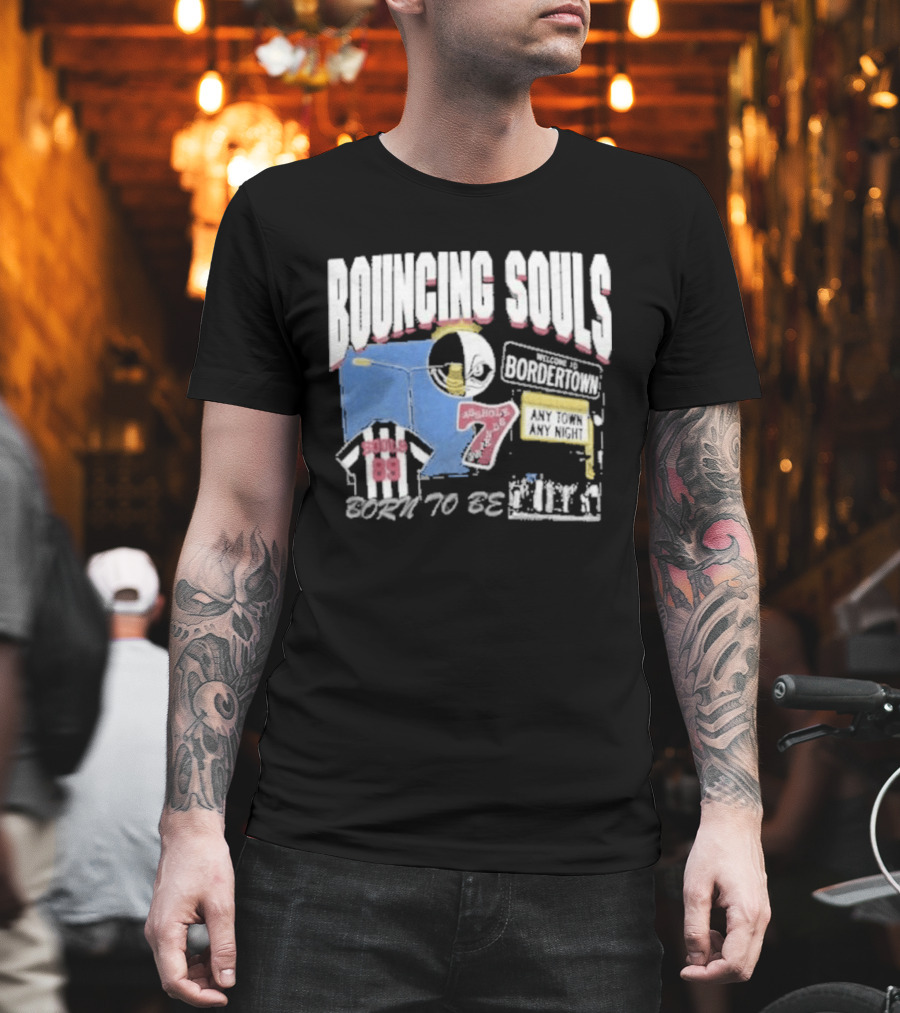 Bouncing Souls Born To Be Collage Highway New Jersey 77 T-Shirt