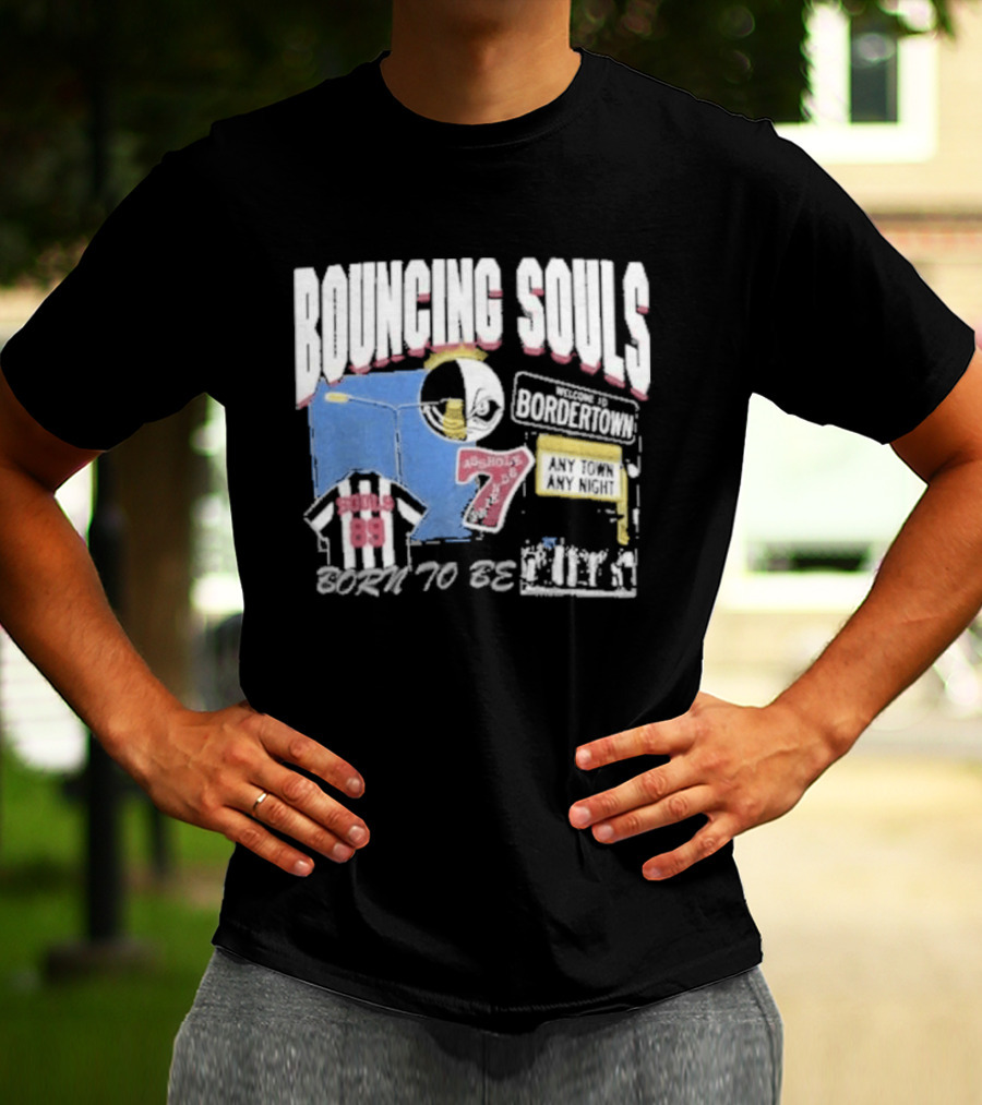 Bouncing Souls Born To Be Collage Highway New Jersey 77 T-Shirt