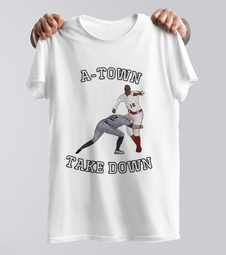 A Town Take Down Braves Baseball Action Scene T-Shirt
