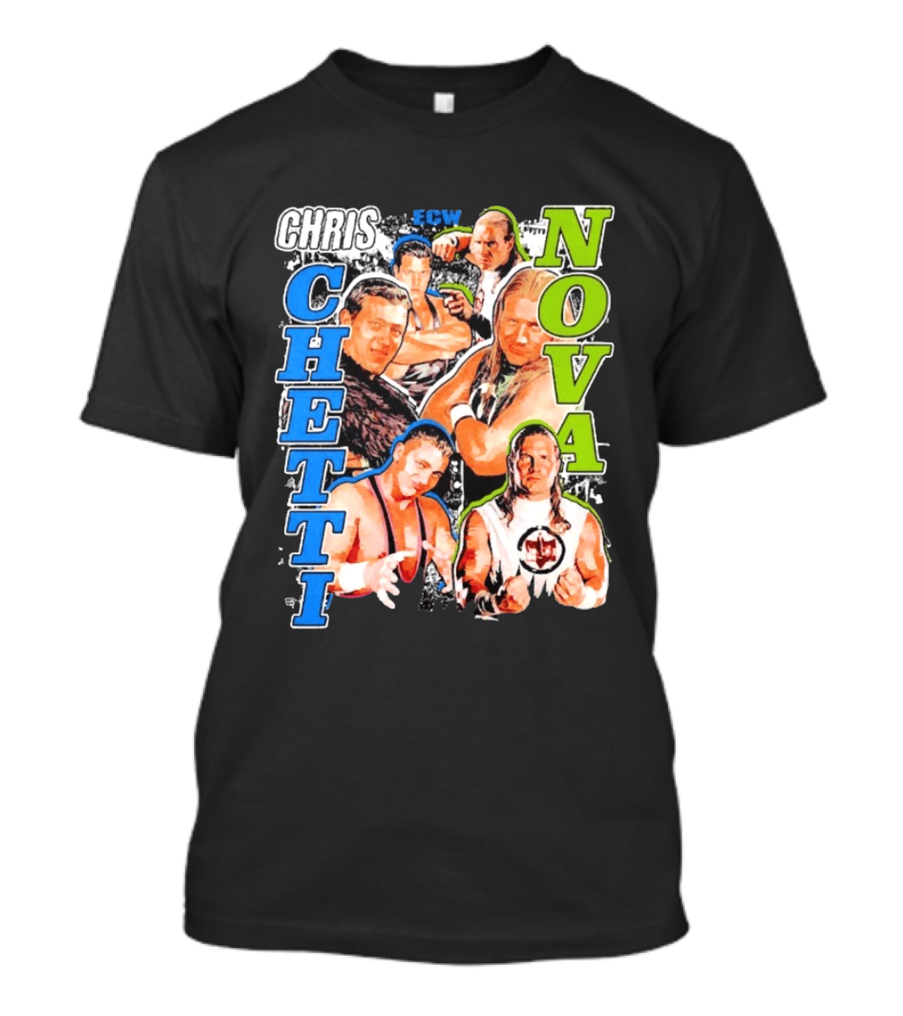 Chris Chetti Nova ECW Wrestling Legends Collage T-Shirt