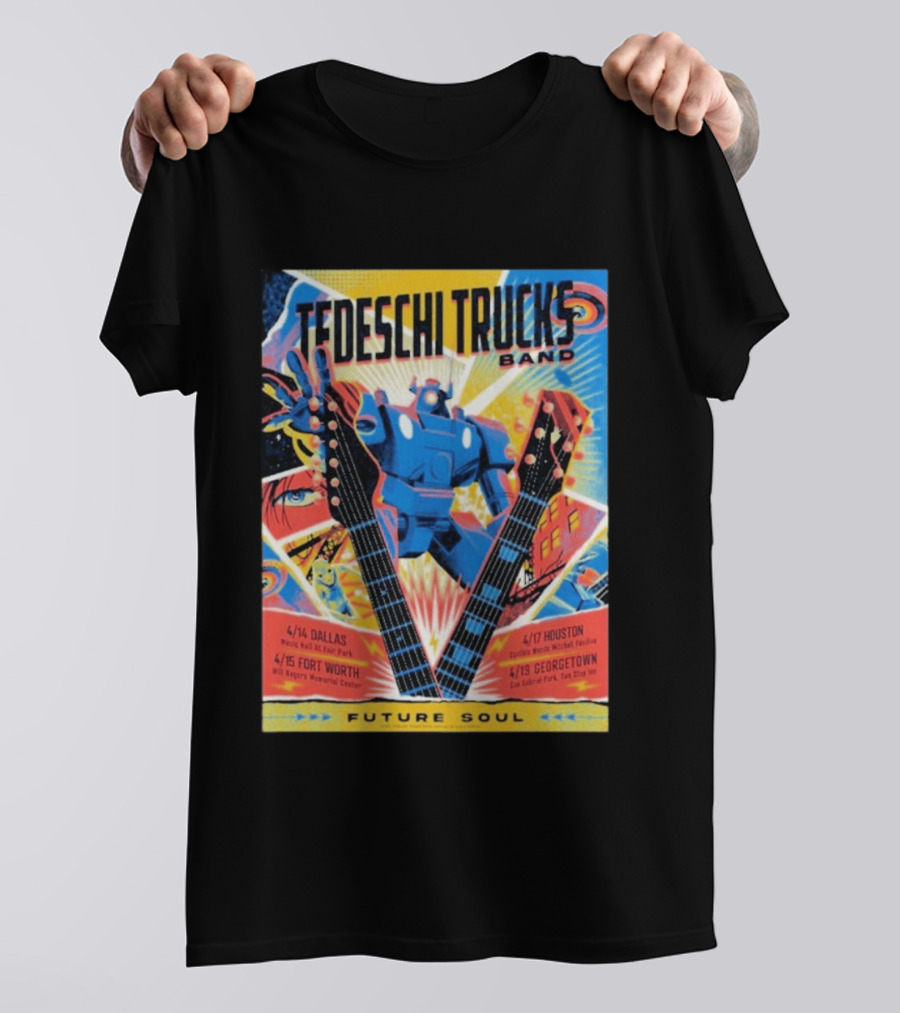 Tedeschi Trucks Band Future Soul 2026 Texas Tour April 14 19 Dallas Fort Worth Houston Georgetown T-Shirt