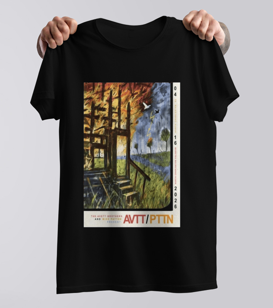 The Avett Brothers Mike Patton Presents AVTT PTTN April 16 2026 North Charleston Coliseum T-Shirt