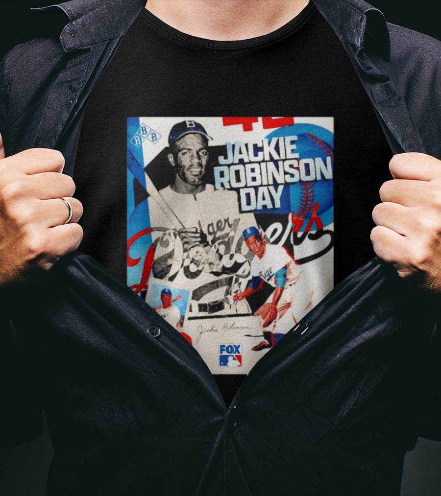 Jackie Robinson Day Brooklyn Dodgers MLB Fox 42 T-Shirt