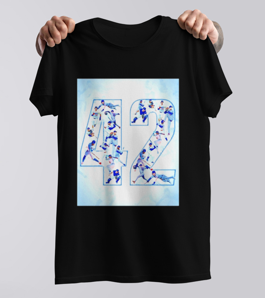 Jackie Robinson Day Brooklyn Dodgers MLB Number 42 Player Team T-Shirt