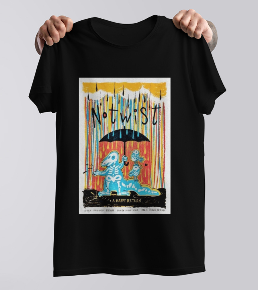 Notwist A Happy Return Tour Italy April 2026 Locomotiv Monk T-Shirt