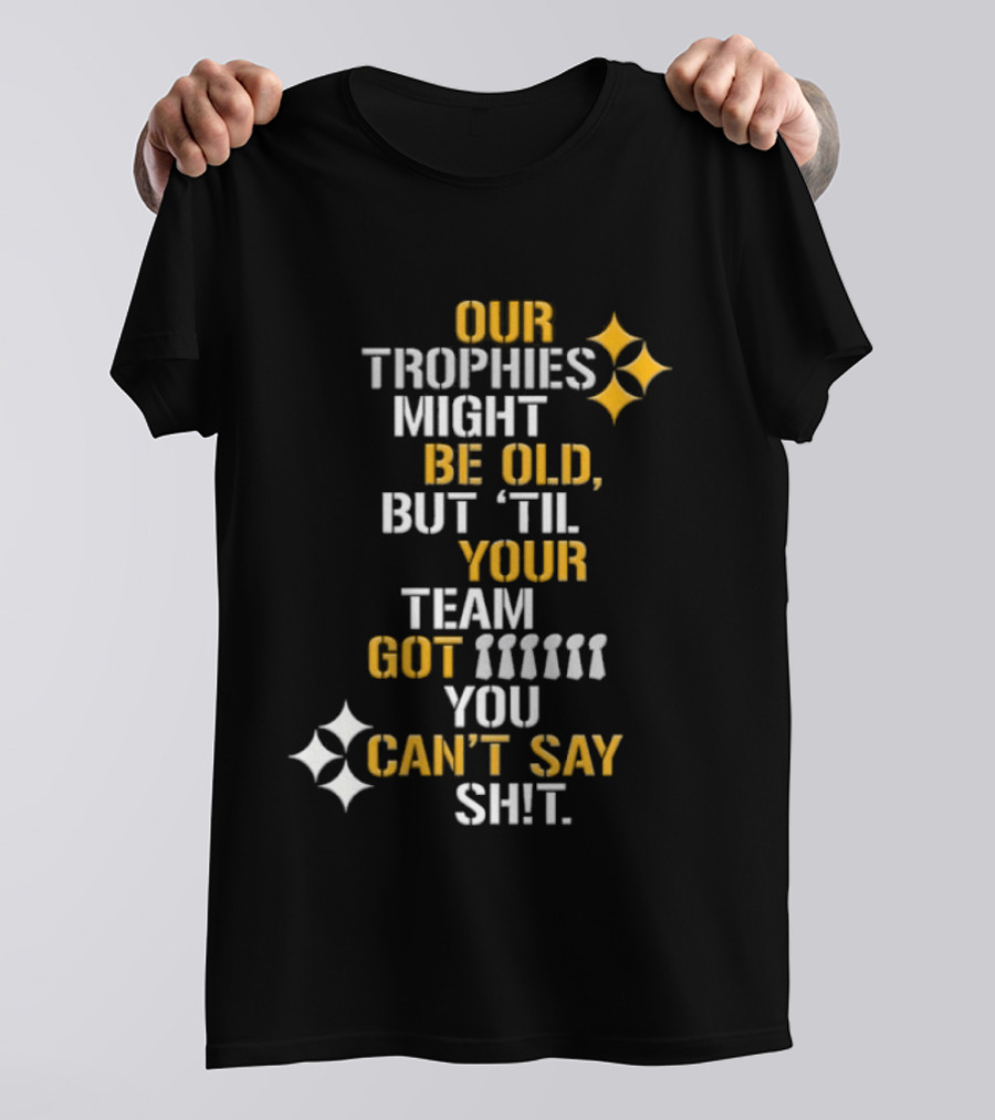 Pittsburgh Steelers Our Trophies Might Be Old But 'Til Your Team Got You Can't Say T-Shirt