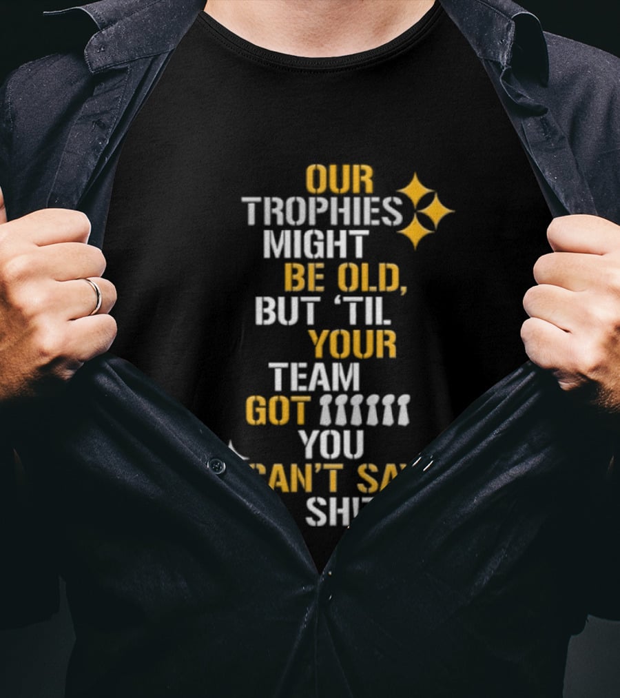 Pittsburgh Steelers Our Trophies Might Be Old But 'Til Your Team Got You Can't Say T-Shirt