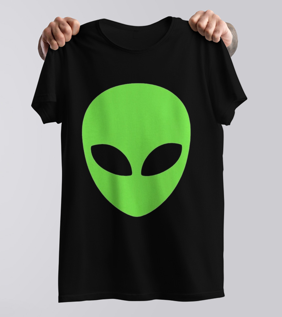 Balenciaga 2020 Alien Green Face Black Eyes T-Shirt