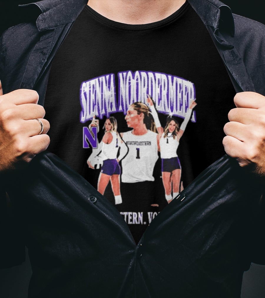 Sienna Noordermeer Northwestern Volleyball Player N Wildcats Sports Team T-Shirt