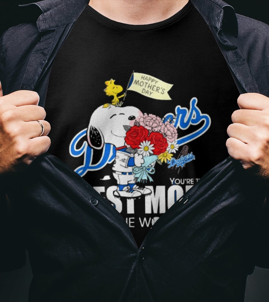 Snoopy Dodgers You're The Best Mom In The World T-Shirt