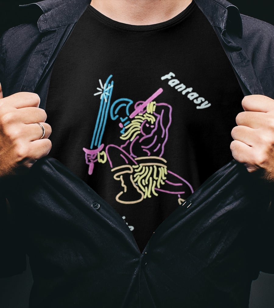 Fantasy Initiative Slash Puf Warrior Character With Sword T-Shirt