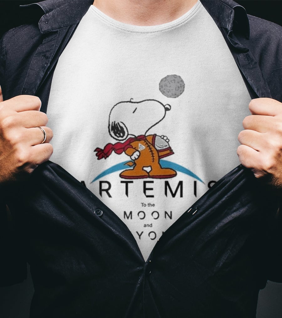 Snoopy Artemis To The Moon And Beyond 2026 T-Shirt