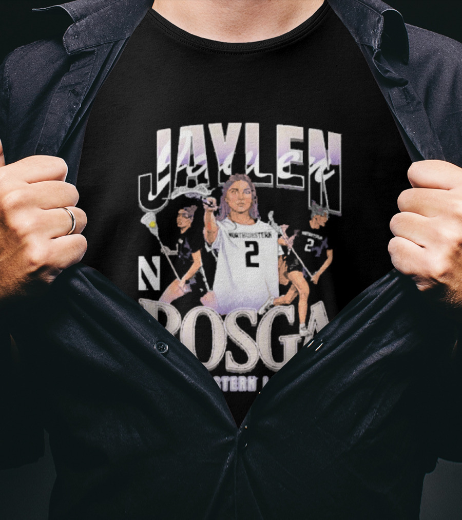 Jaylen Rosga Northwestern Lacrosse Player No. 2 T-Shirt