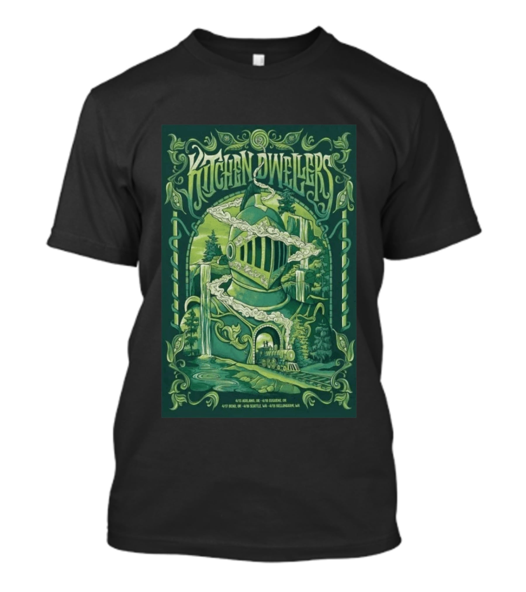 Kitchen Dwellers April 2026 Tour With Train And Nature T-Shirt