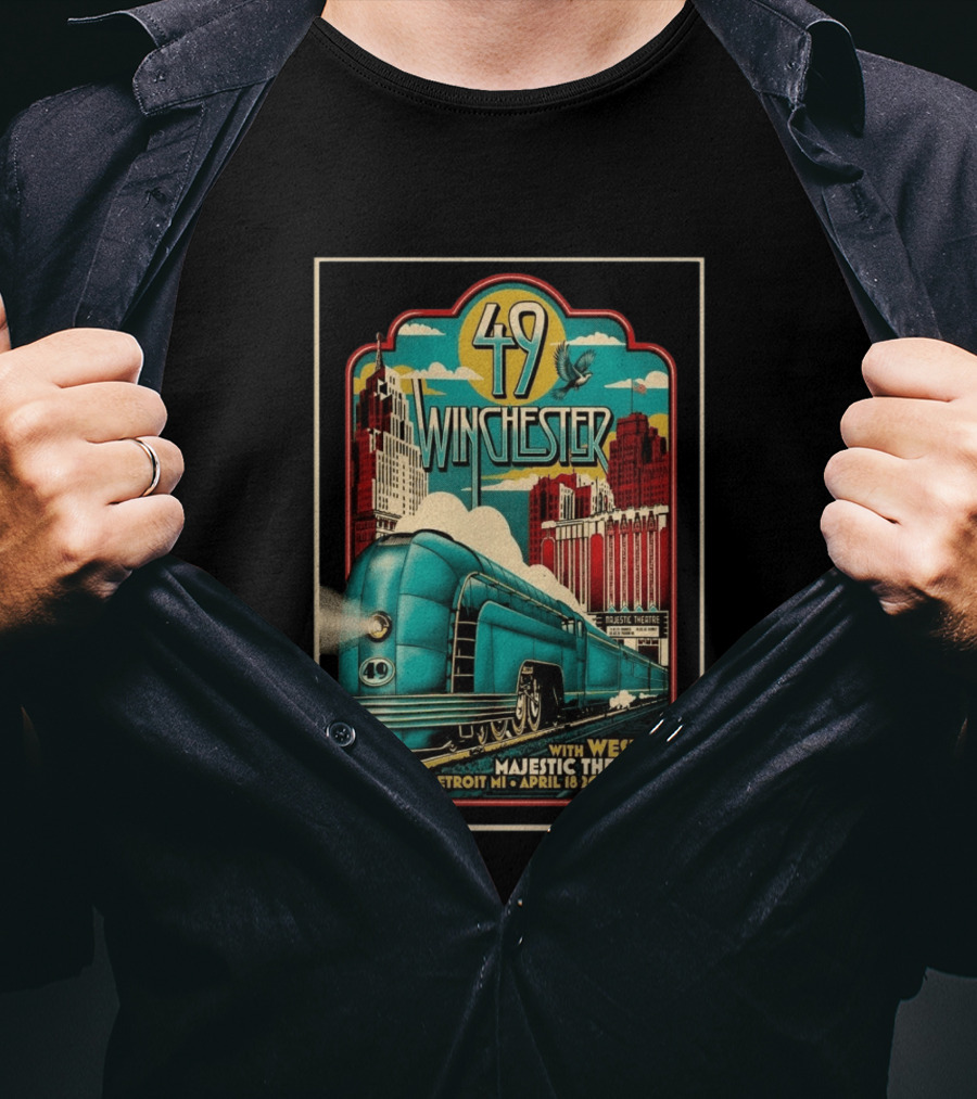 49 Winchester Majestic Theatre Detroit MI April 18 2026 Wesko T-Shirt