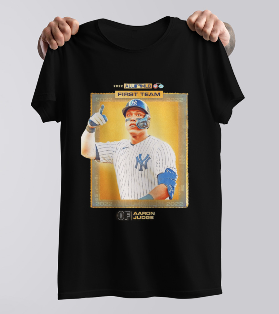 Aaron Judge 2022 All MLB First Team Yankees Player Recognition T-Shirt