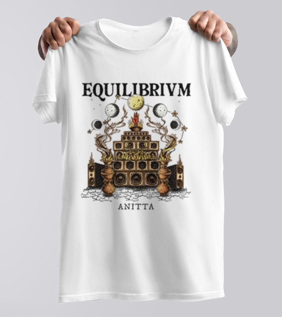 Anitta Equilibrium Moon Speaker Pyramid With Celestial Balance T-Shirt