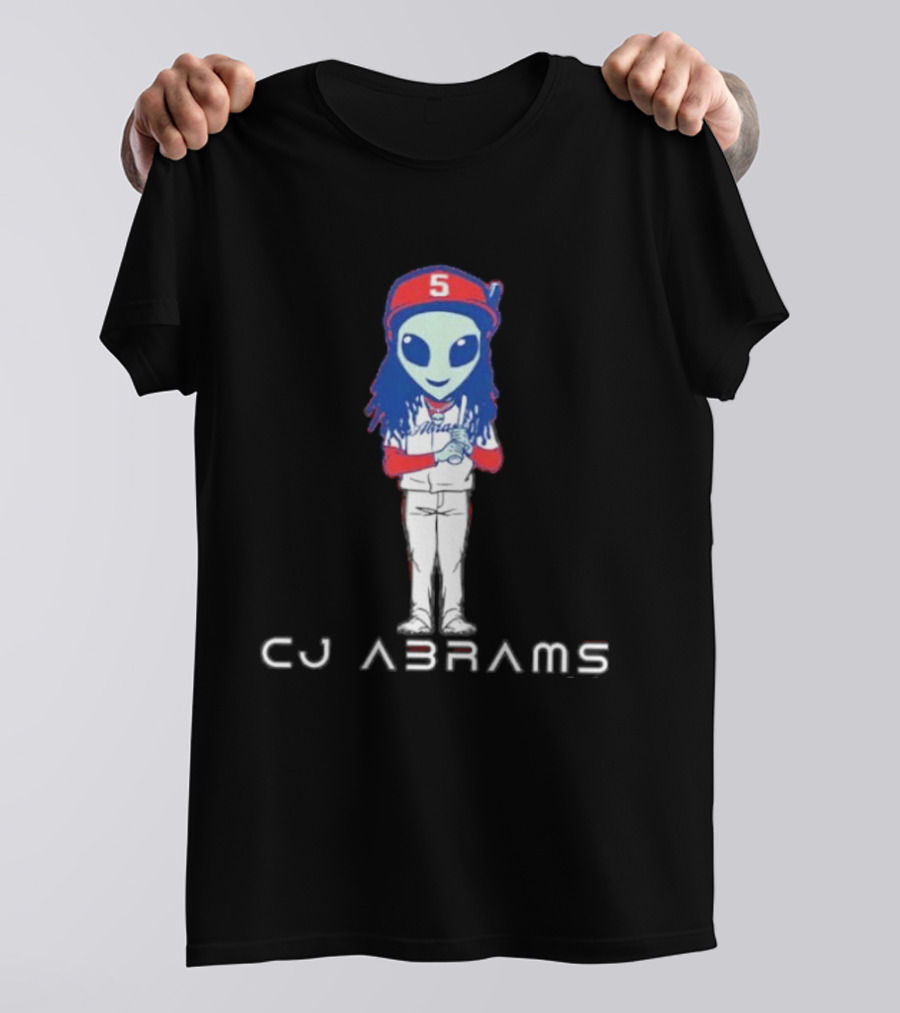 CJ Abrams Number 5 Washington Nationals MLB Alien T-Shirt