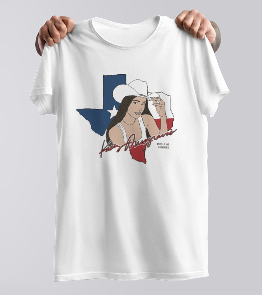 Kacey Musgraves Texas Map Middle Of Somewhere Cowboy Hat T-Shirt