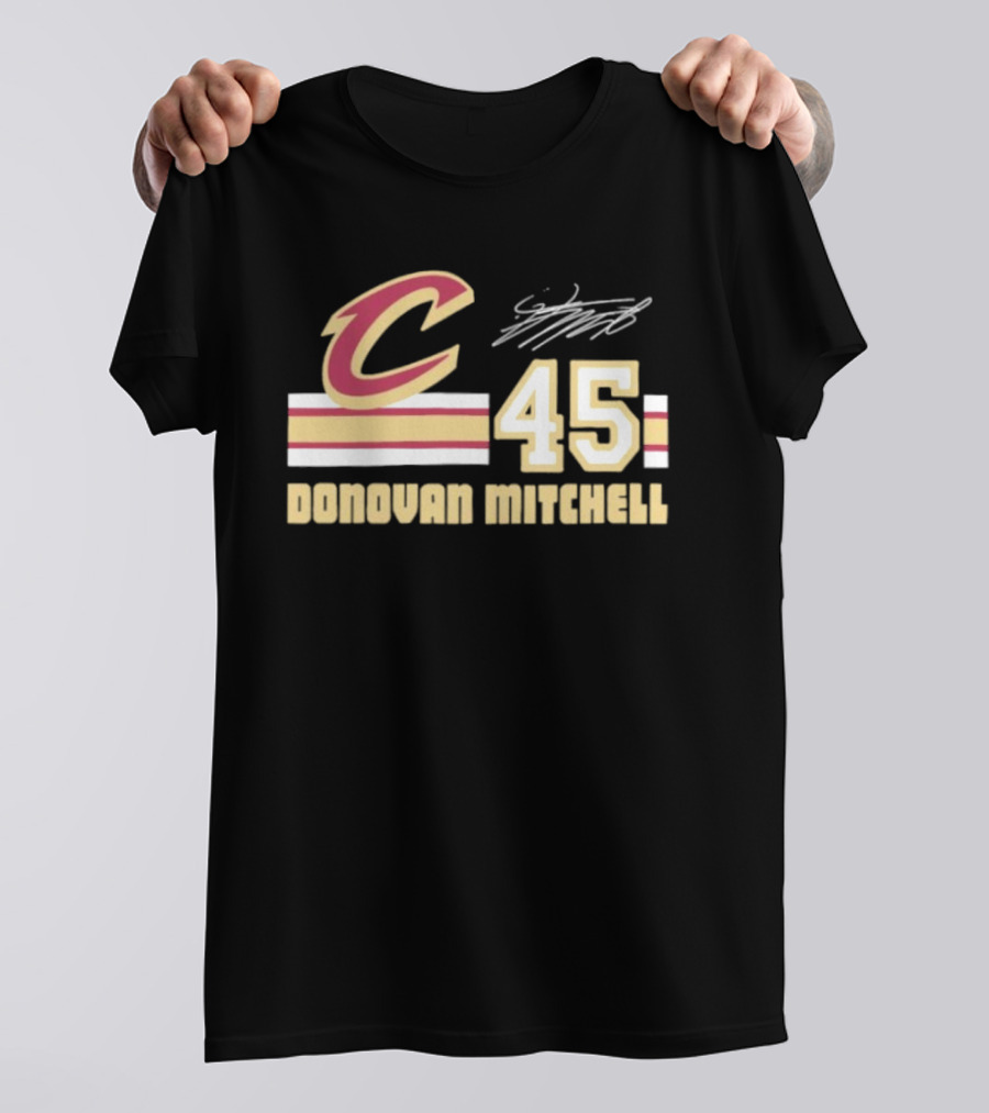 Cleveland Cavaliers Donovan Mitchell 45 Signature NBA T-Shirt